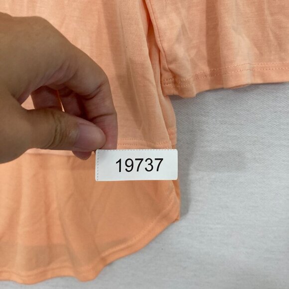 Soft Surroundings Orange Key Hole Stretch Knit 3/4 Sleeve Comfy Top Large - Picture 10 of 10